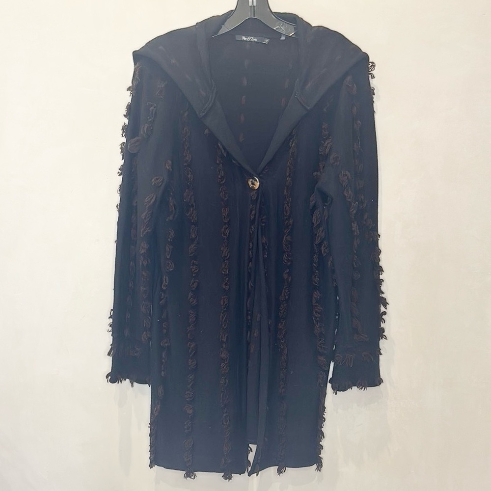 Nic+Zoë Fringe Duster Jacket | Boutique Quality | Artsy Boho. Size Large. NWOT.